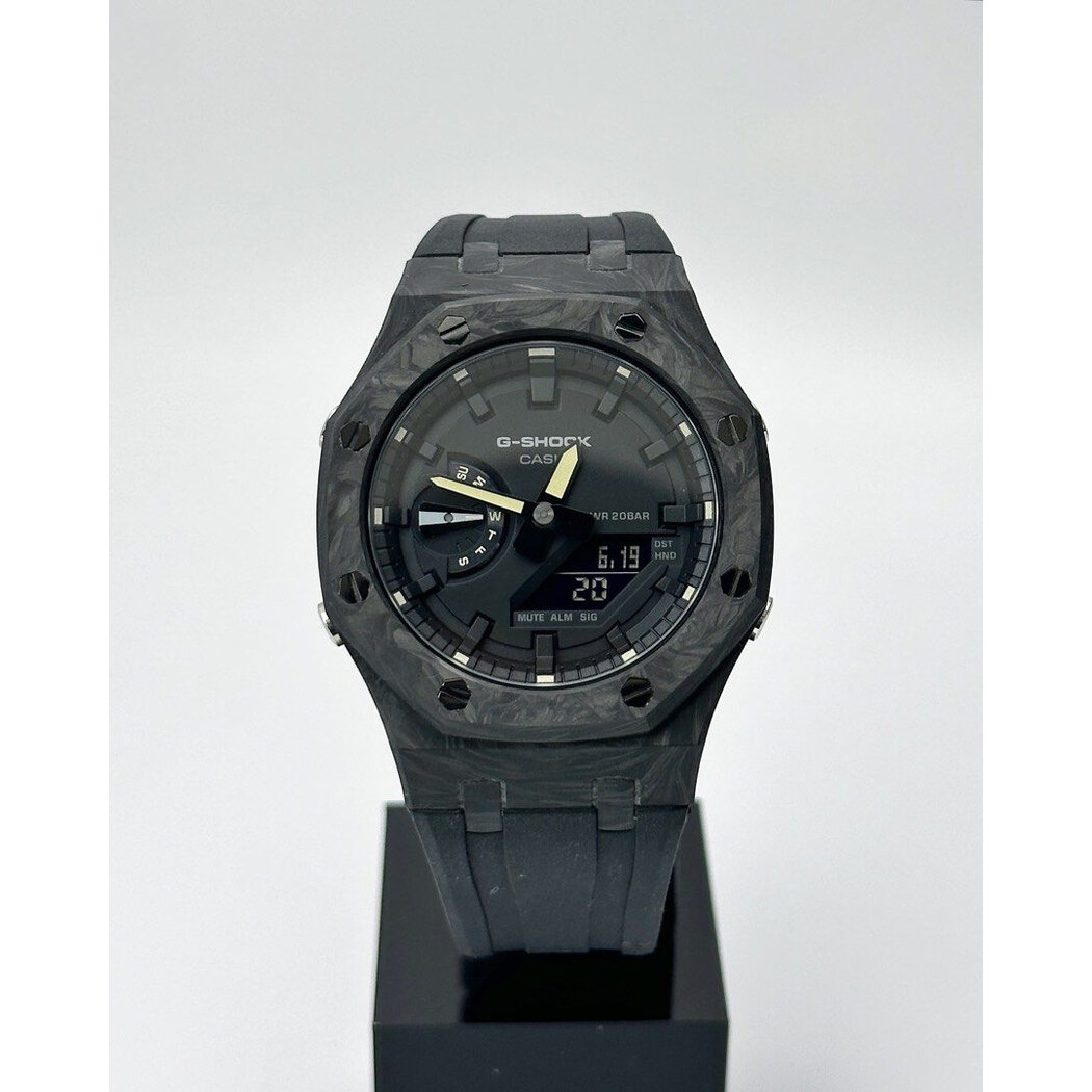Custom Original G-Shock GA2100 Mod • Black Forged Carbon • 42mm